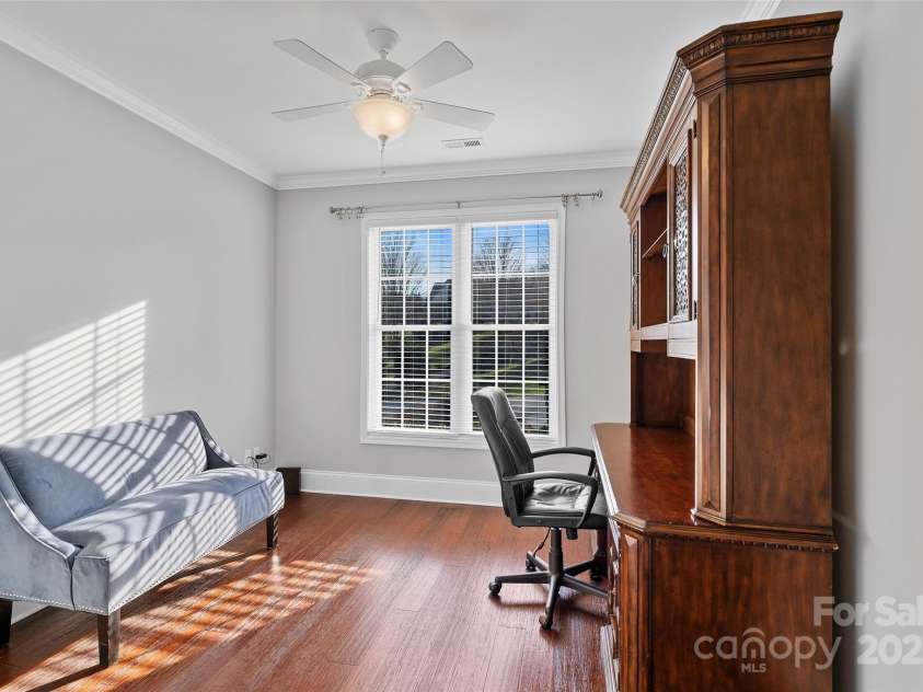 160 Fairway Falls Road, Mills River, NC 28759.  MLS# CAR4202772, YatesRealty ID 4670. Guest bedroom on main level, currently used as office