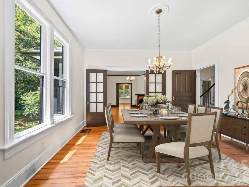 103 Hyde Avenue, Tryon, NC 28782.  MLS# CAR4416378, YatesRealty ID 46703. Dining Room - Virtually Staged