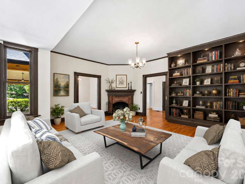103 Hyde Avenue, Tryon, NC 28782.  MLS# CAR4416378, YatesRealty ID 46703. Family Room - Main Floor - Virtually Stagged