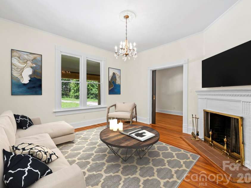 103 Hyde Avenue, Tryon, NC 28782.  MLS# CAR4416378, YatesRealty ID 46703. Living Room Virtually Staged