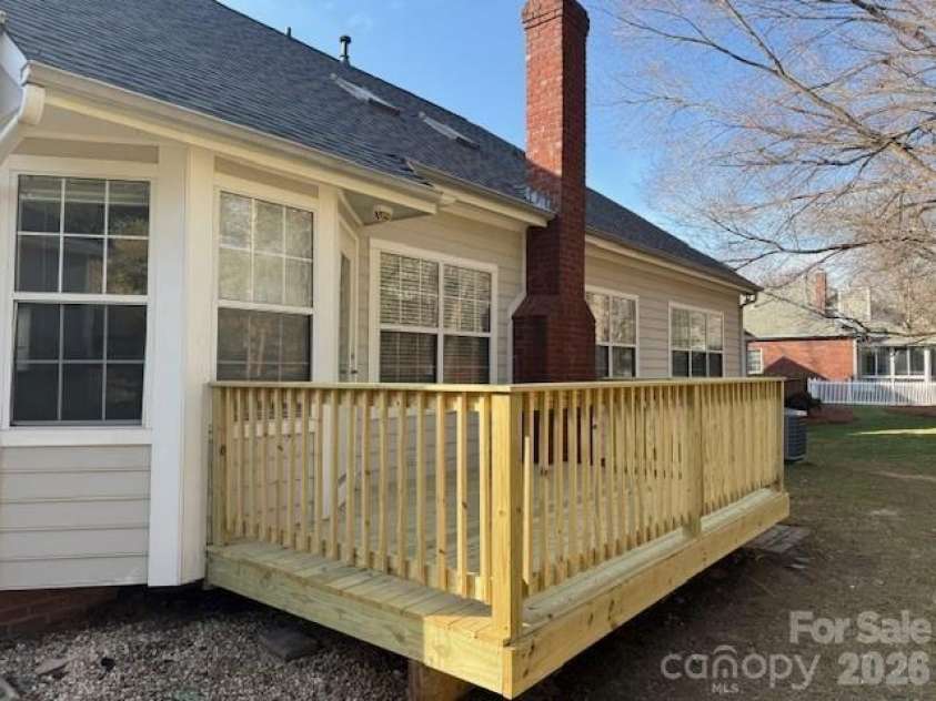 6221 Caslon Court, Charlotte, NC 28270.  MLS# CAR4345739, YatesRealty ID 4671. Back of home