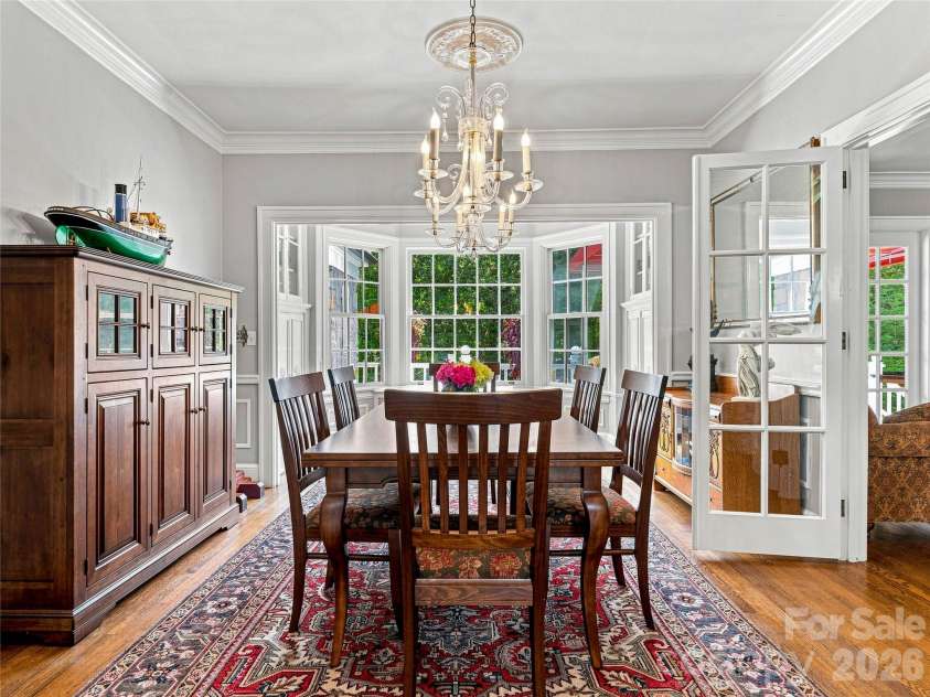 14 Griffing Boulevard, Asheville, NC 28804.  MLS# CAR4413603, YatesRealty ID 46721. Formal dining room with beautiful natural light.