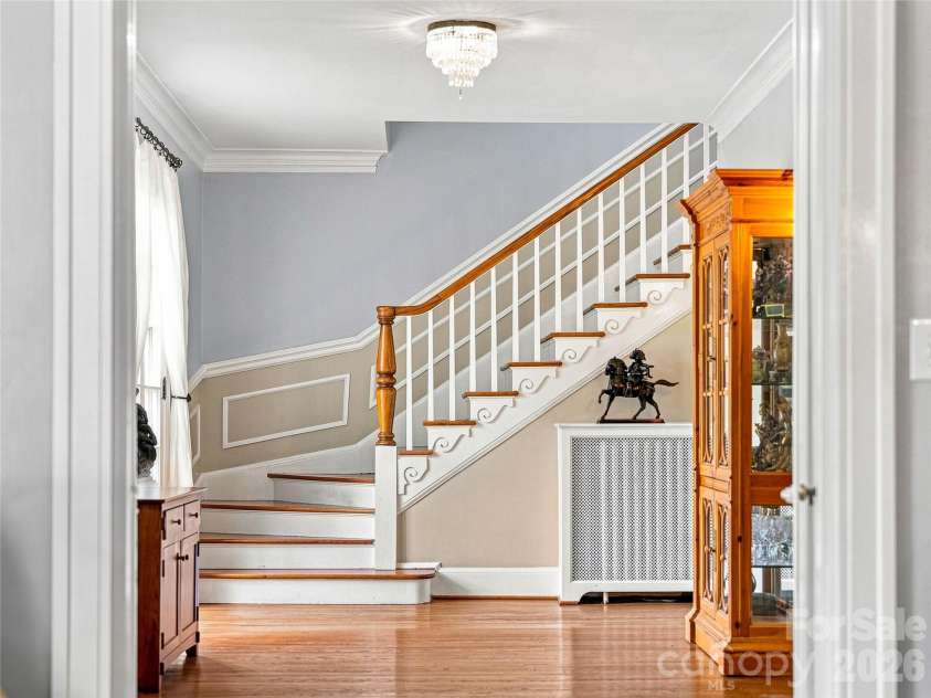 14 Griffing Boulevard, Asheville, NC 28804.  MLS# CAR4413603, YatesRealty ID 46721. Staircase showcasing the home's classic architectural details.