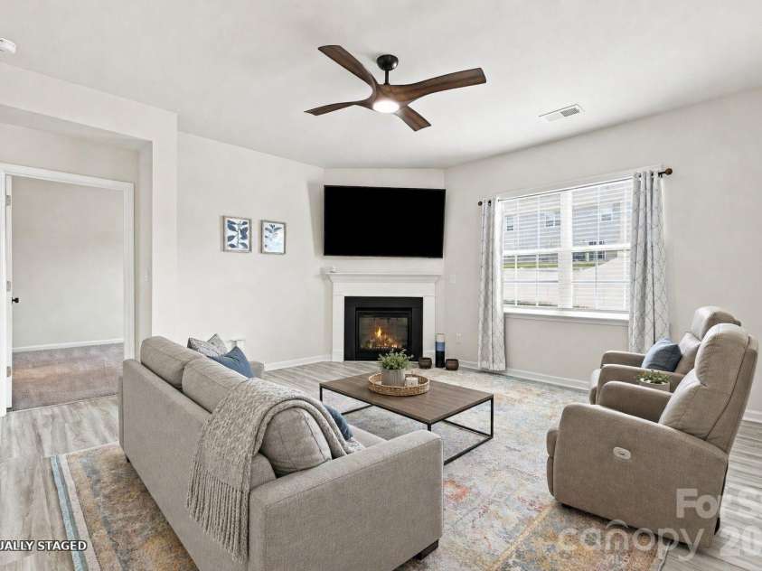 3662 Charles Street, Conover, NC 28613.  MLS# CAR4417291, YatesRealty ID 46741. Living Room virtually staged