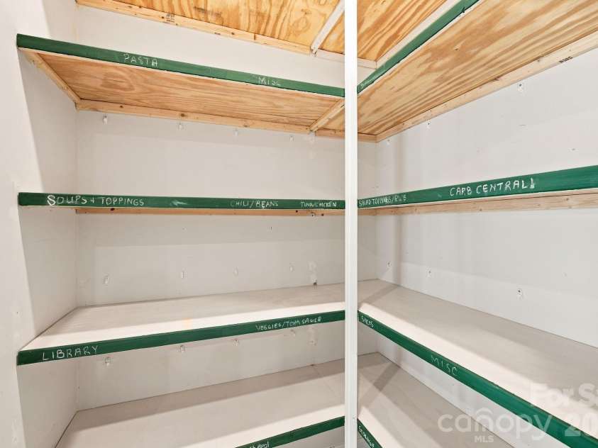 3662 Charles Street, Conover, NC 28613.  MLS# CAR4417291, YatesRealty ID 46741. Pantry shelves