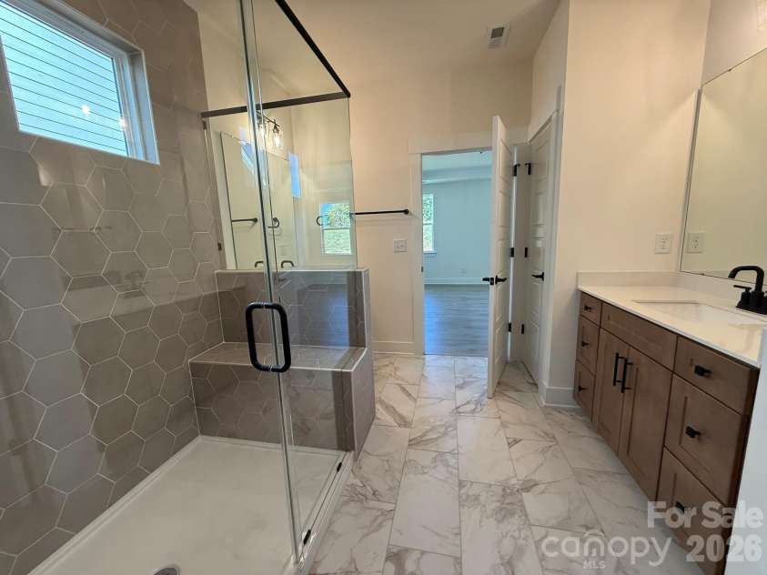 4493 Blue Mound Court, Stanley, NC 28164.  MLS# CAR4398039, YatesRealty ID 46761. Primary Bathroom