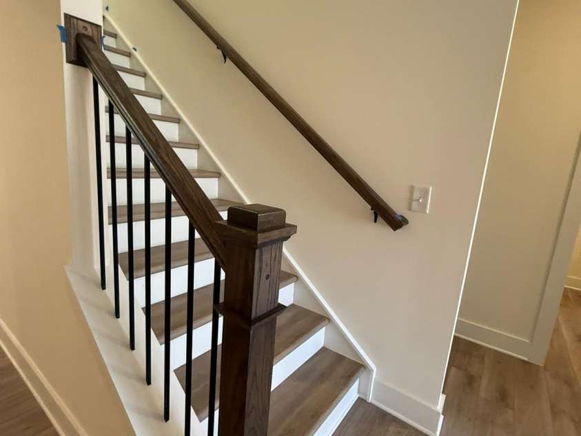 4493 Blue Mound Court, Stanley, NC 28164.  MLS# CAR4398039, YatesRealty ID 46761. Stairs