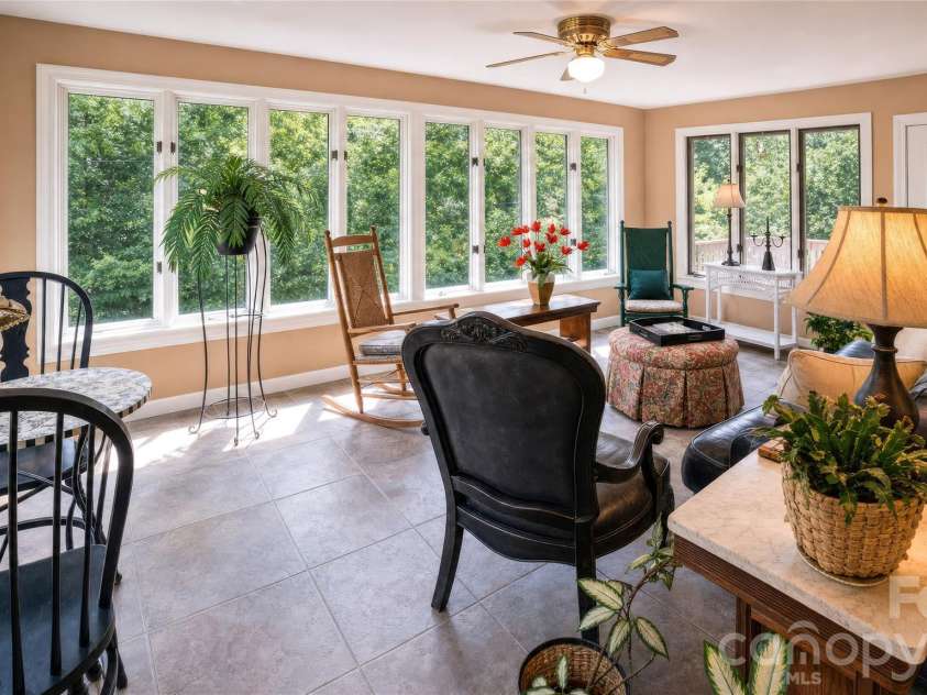 417 Stonecroft Drive, Lenoir, NC 28645.  MLS# CAR4409106, YatesRealty ID 46772. Sun Room