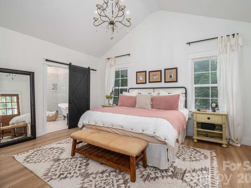 340 Whippoorwill Lane, Mount Holly, NC 28120.  MLS# CAR4417978, YatesRealty ID 46788. Primary Bedroom, vaulted ceilings