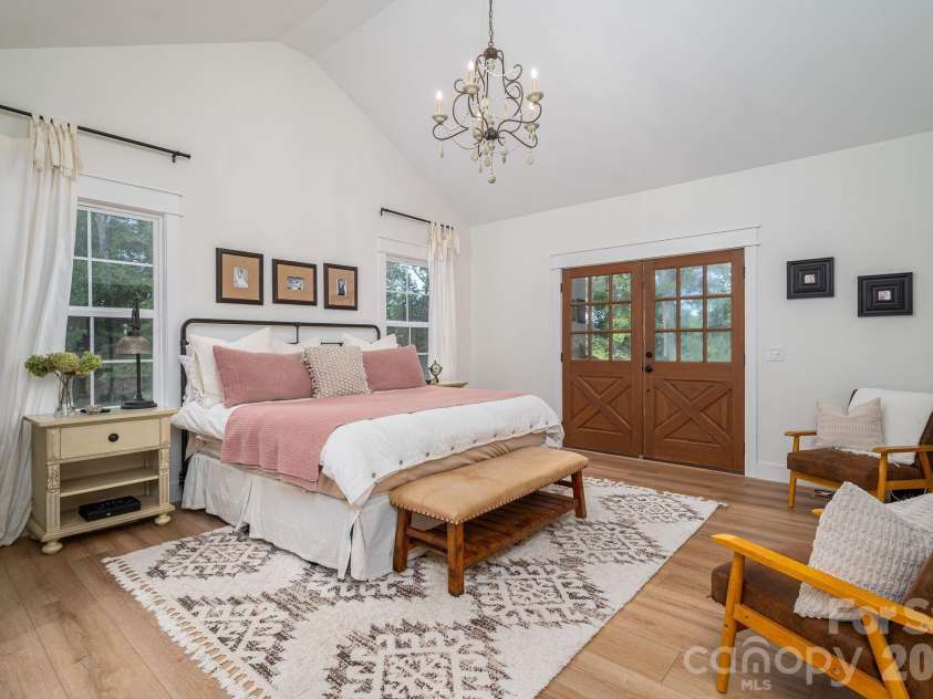 340 Whippoorwill Lane, Mount Holly, NC 28120.  MLS# CAR4417978, YatesRealty ID 46788. Primary Bedroom with access to deck