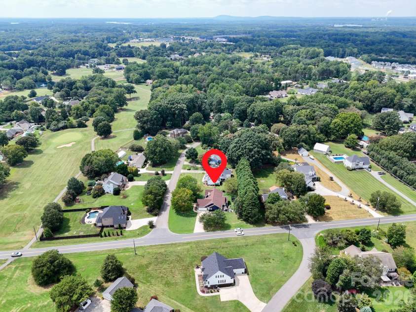 106 Webbed Foot Road, Mooresville, NC 28117.  MLS# CAR4416003, YatesRealty ID 46790. Aerial View – Golf Course Setting Nearby