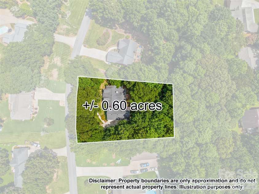 6756 Hawks Nest Lane, Stanley, NC 28164.  MLS# CAR4416084, YatesRealty ID 46791. Lot lines
