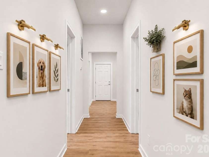 104 1st Avenue, China Grove, NC 28023.  MLS# CAR4418382, YatesRealty ID 46813. Hallway. Virtually staged