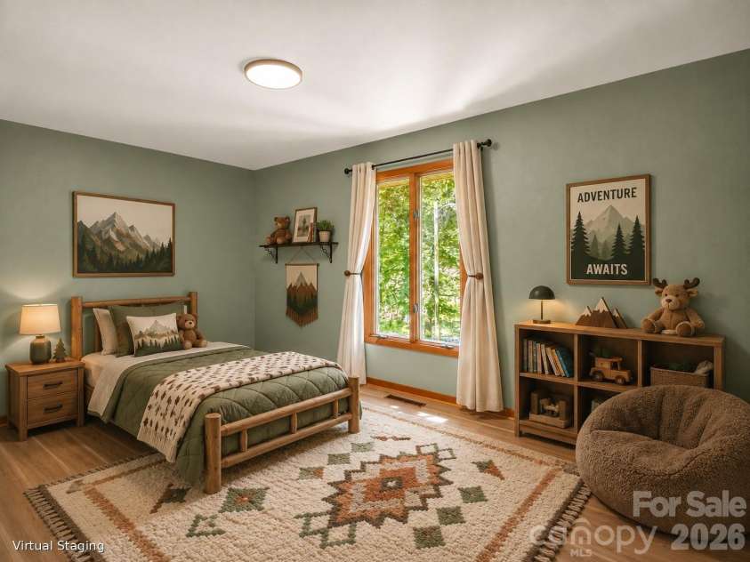 177 Weston Road, Arden, NC 28704.  MLS# CAR4407557, YatesRealty ID 46814. Virtually staged 2nd bedroom