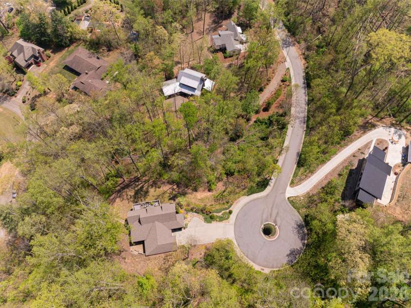 15 La Grange Drive, Asheville, NC 28805.  MLS# CAR4415540, YatesRealty ID 46891. Drone overhead