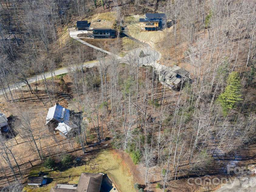 15 La Grange Drive, Asheville, NC 28805.  MLS# CAR4415540, YatesRealty ID 46891. Drone overhead