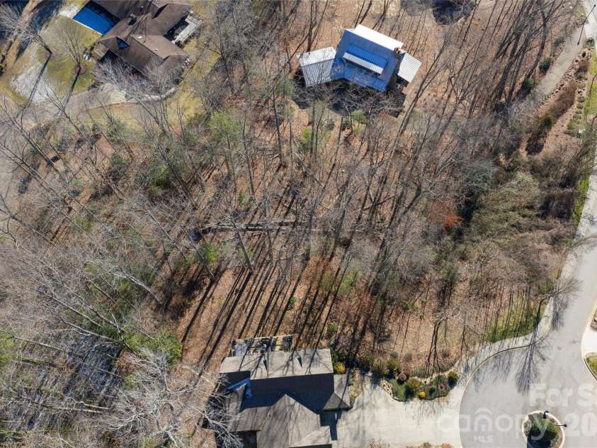 15 La Grange Drive, Asheville, NC 28805.  MLS# CAR4415540, YatesRealty ID 46891. Drone overhead