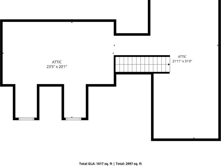 1395 Ebenezer Road, China Grove, NC 28023.  MLS# CAR4418139, YatesRealty ID 46945. Attic floor plan