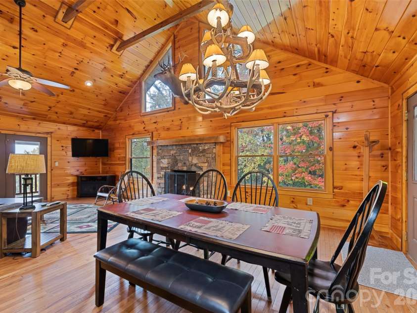 235 Soaring Eagle Road, Bryson City, NC 28713.  MLS# CAR4316418, YatesRealty ID 4698. Entry leads directly into great room and direct views of the Great Smoky Mountains National Park 