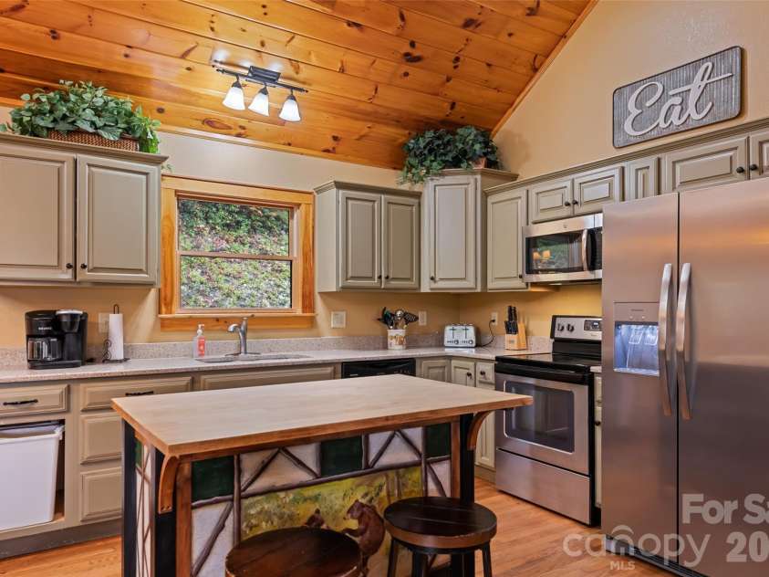 235 Soaring Eagle Road, Bryson City, NC 28713.  MLS# CAR4316418, YatesRealty ID 4698. Fully appointed kitchen ready for you to move in and entertain friends, family and guests