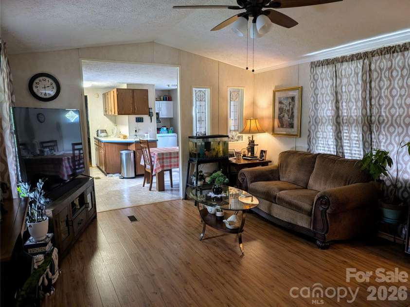 574 and 576 Paint Fork Road, Barnardsville, NC 28709.  MLS# CAR4418106, YatesRealty ID 46983. Large living room 576 Paint Fork