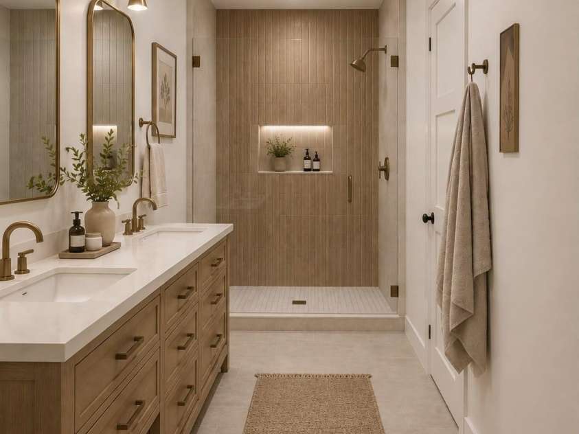 1804 Kennesaw Drive, Charlotte, NC 28216.  MLS# CAR4418672, YatesRealty ID 46989. Master bath