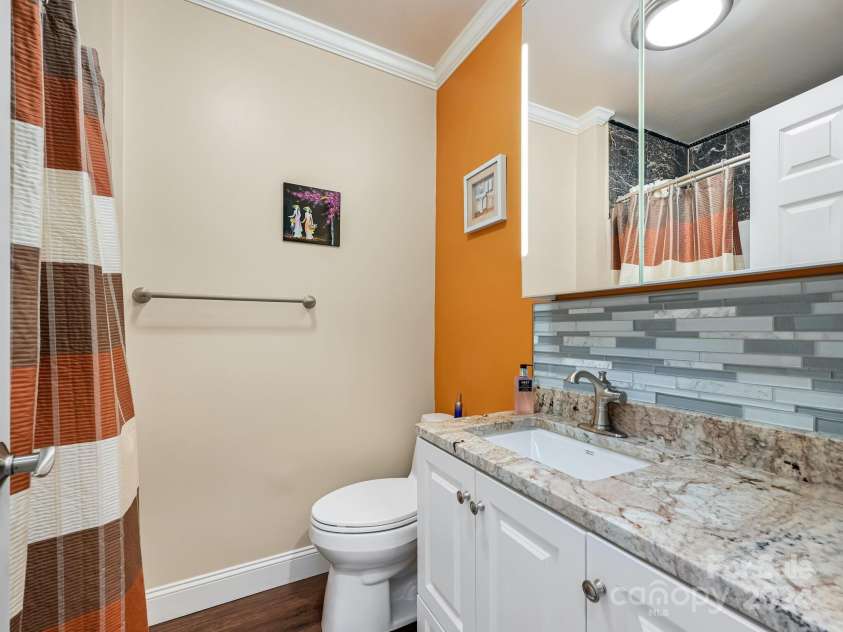 433 Lakey Gap Road, Black Mountain, NC 28711.  MLS# CAR4145724, YatesRealty ID 470. Guest bath