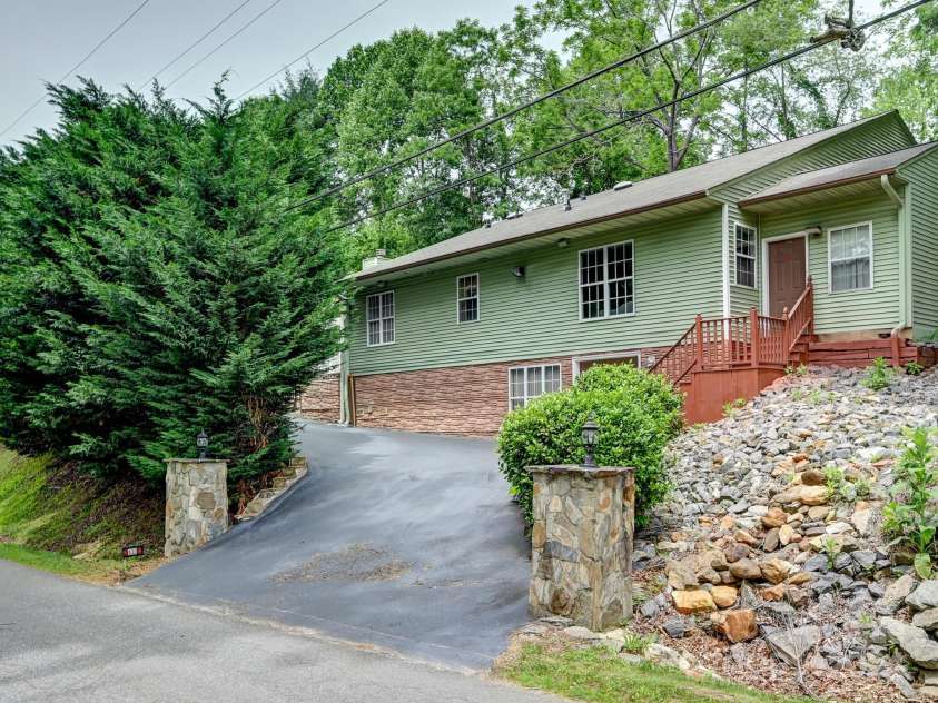 433 Lakey Gap Road, Black Mountain, NC 28711.  MLS# CAR4145724, YatesRealty ID 470. Second driveway entrance/exit