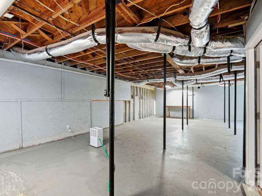 317 4th Avenue, Gastonia, NC 28054.  MLS# CAR4415299, YatesRealty ID 47005. Large unfinished basement