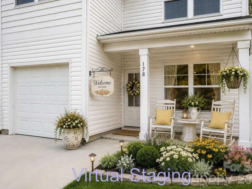 178 Panther Creek Road, Troutman, NC 28166.  MLS# CAR4418750, YatesRealty ID 47013. Front Porch
