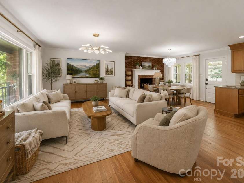 4200 Murrayhill Road, Charlotte, NC 28209.  MLS# CAR4417511, YatesRealty ID 47026. Den AI virtually staged