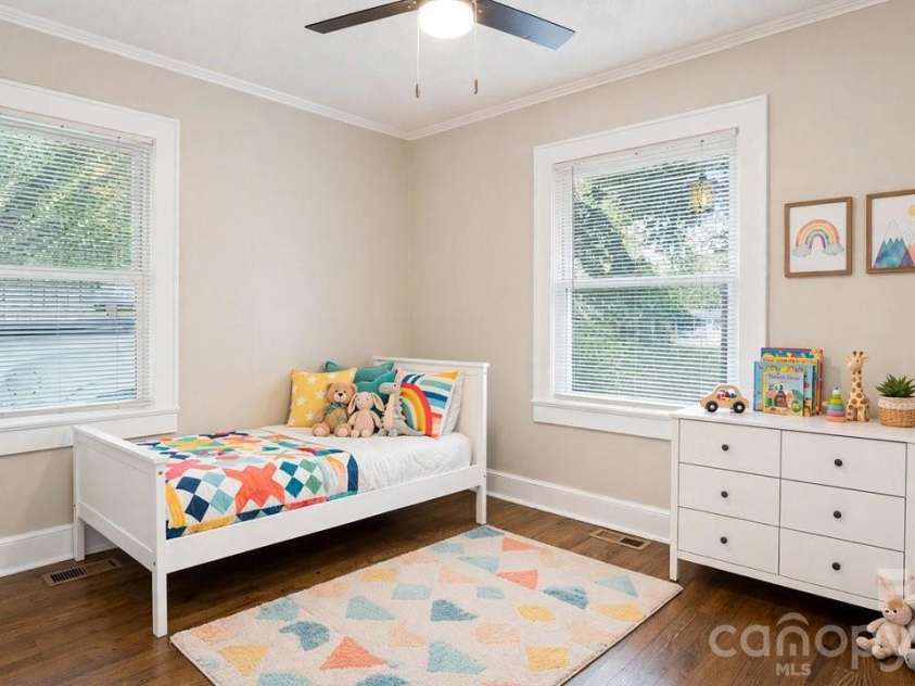 1476 Hickory Avenue, Albemarle, NC 28001.  MLS# CAR4416503, YatesRealty ID 47030. Bedroom #2 Virtually Staged