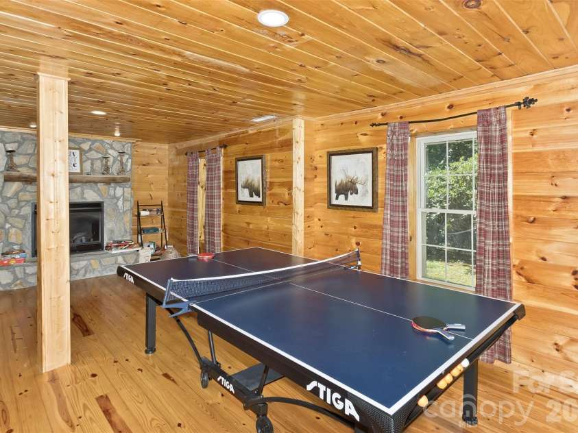 153 Tall Oaks Drive, Maggie Valley, NC 28751.  MLS# CAR4418740, YatesRealty ID 47031. A 2nd gas logs fireplace keeps things cozy.
