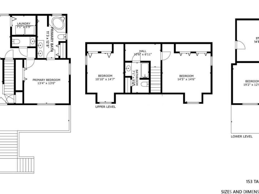 153 Tall Oaks Drive, Maggie Valley, NC 28751.  MLS# CAR4418740, YatesRealty ID 47031. Complete floor plan with room dimensions.