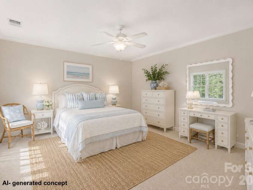 6836 Dumbarton Drive, Charlotte, NC 28210.  MLS# CAR4417373, YatesRealty ID 47040. AI-generated concept