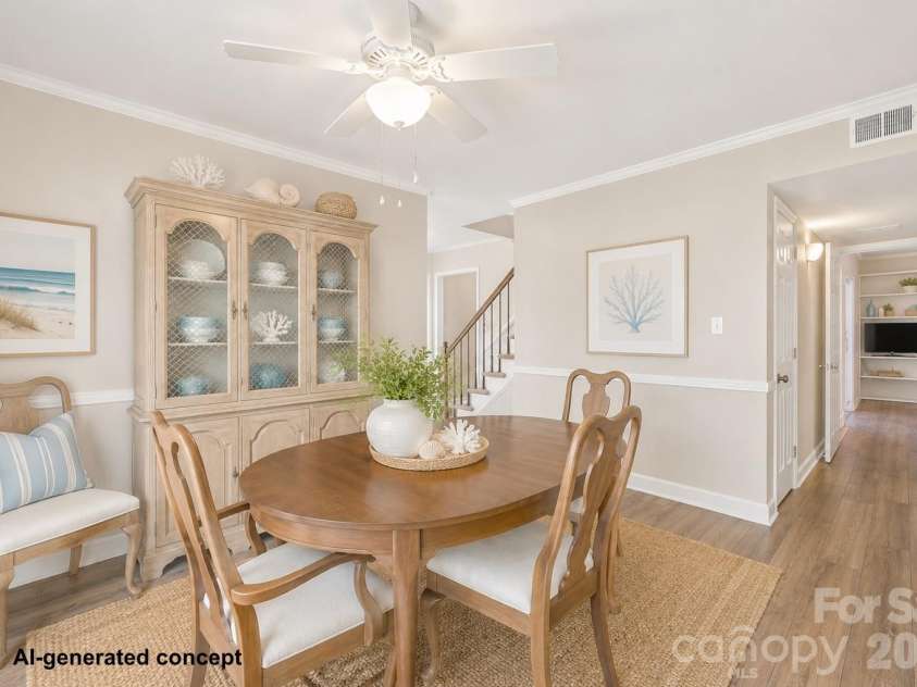 6836 Dumbarton Drive, Charlotte, NC 28210.  MLS# CAR4417373, YatesRealty ID 47040. AI-generated concept