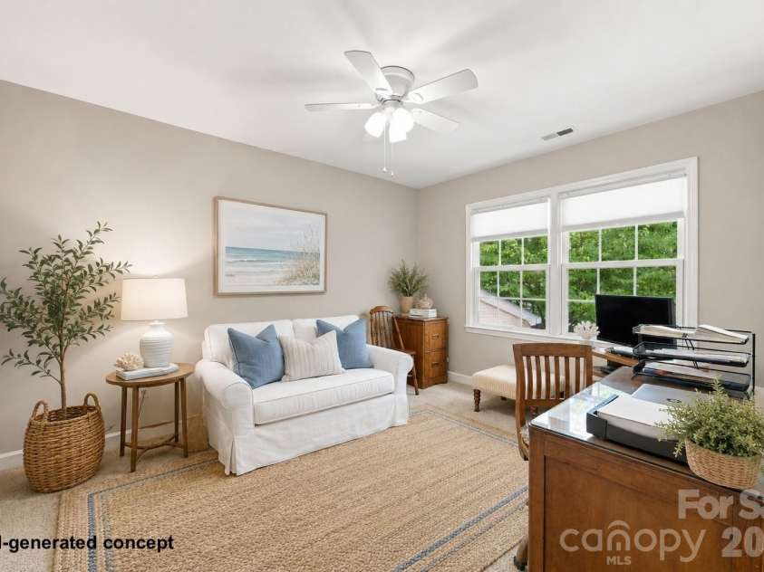 6836 Dumbarton Drive, Charlotte, NC 28210.  MLS# CAR4417373, YatesRealty ID 47040. AI-generated concept
