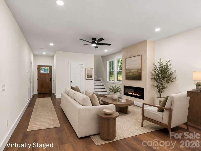 129 Quiet Woods Drive, Leicester, NC 28748.  MLS# CAR4417531, YatesRealty ID 47047. Virtually Staged