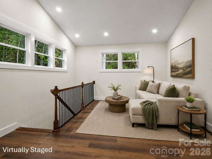 129 Quiet Woods Drive, Leicester, NC 28748.  MLS# CAR4417531, YatesRealty ID 47047. Virtually Staged