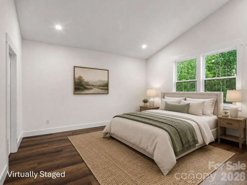 129 Quiet Woods Drive, Leicester, NC 28748.  MLS# CAR4417531, YatesRealty ID 47047. Virtually Staged