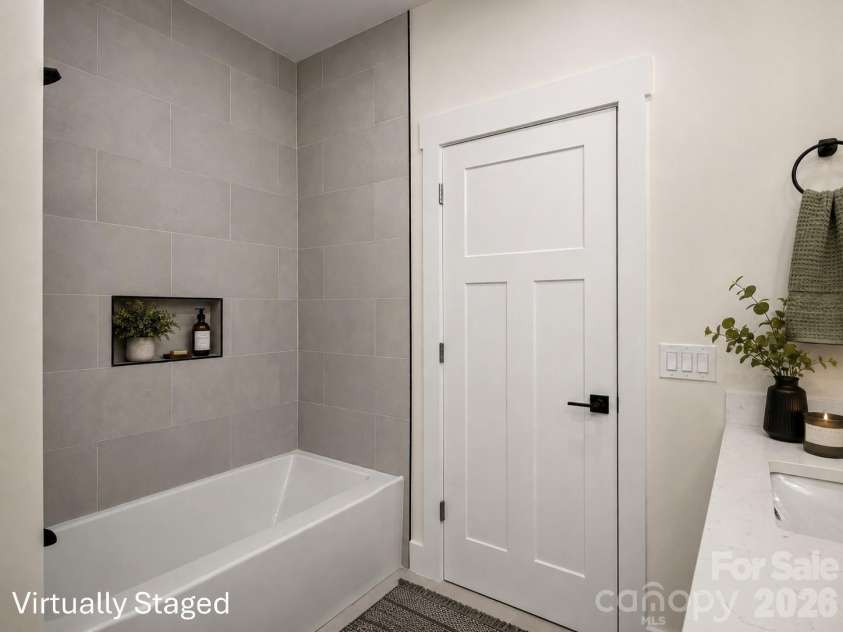 129 Quiet Woods Drive, Leicester, NC 28748.  MLS# CAR4417531, YatesRealty ID 47047. Virtually Staged