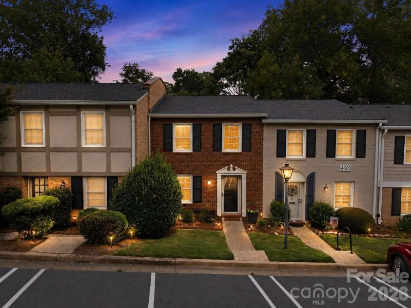 4603 Hedgemore Drive, Charlotte, NC 28209.  MLS# CAR4417329, YatesRealty ID 47068. Virtual Twilight