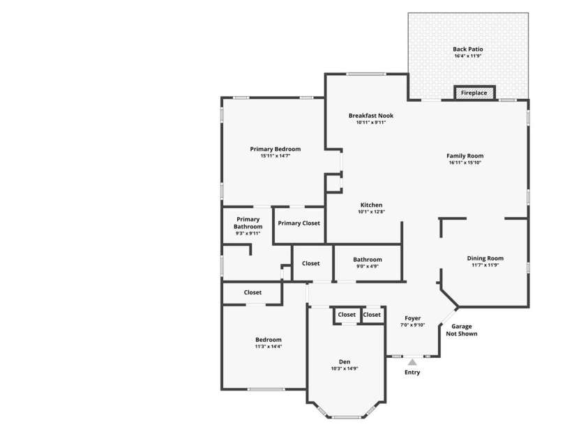 439 Glencrest Drive, Stanley, NC 28164.  MLS# CAR4415116, YatesRealty ID 47073. Floorplan of home
