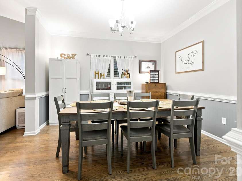 439 Glencrest Drive, Stanley, NC 28164.  MLS# CAR4415116, YatesRealty ID 47073. Side view of Dining Room.
