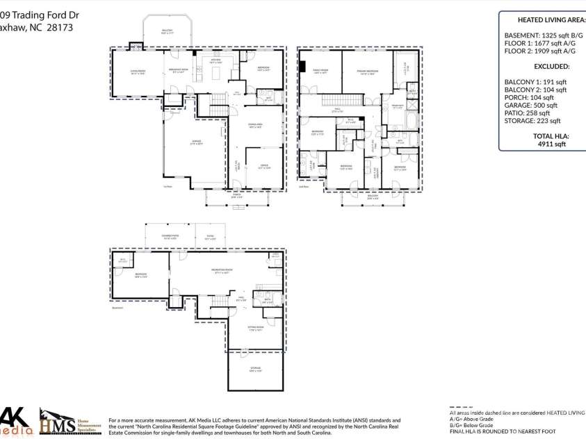 2209 Trading Ford Drive, Waxhaw, NC 28173.  MLS# CAR4413447, YatesRealty ID 47077. Floorplan for 2209 Trading Ford Drive