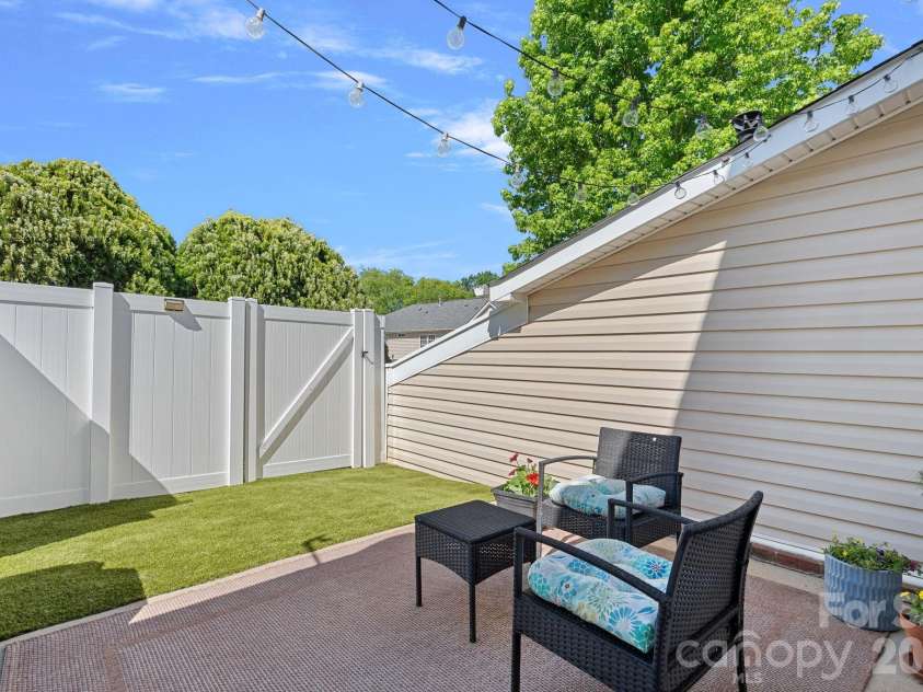 1524 Anthem Court, Charlotte, NC 28205.  MLS# CAR4371539, YatesRealty ID 47091. Back Patio with Turf