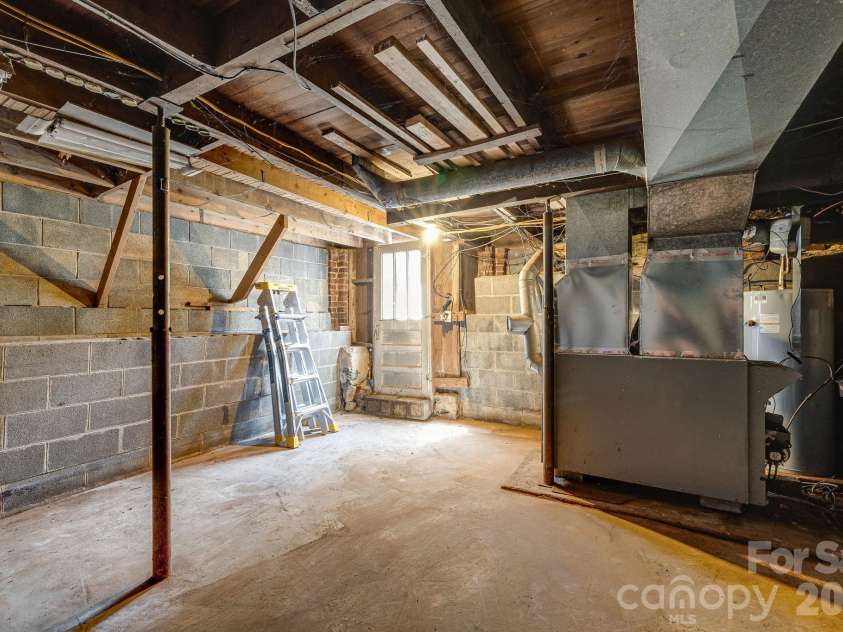 1055 Riverside Drive, Asheville, NC 28804.  MLS# CAR4397717, YatesRealty ID 47092. Basement