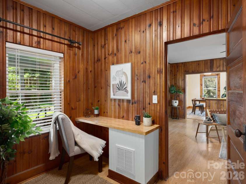 304 Old Haw Creek Road, Asheville, NC 28805.  MLS# CAR4406556, YatesRealty ID 47093. Functional Bonus Workspace