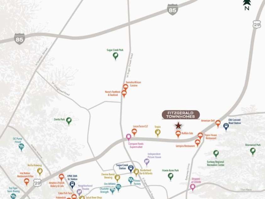 4965 Fitzgerald Avenue, Charlotte, NC 28213.  MLS# CAR4239087, YatesRealty ID 4710. Fitzgerald Area Map