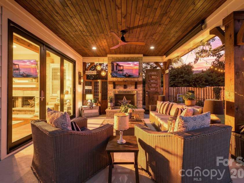 3135 Ford Road, Charlotte, NC 28205.  MLS# CAR4417962, YatesRealty ID 47100. Twilight porch